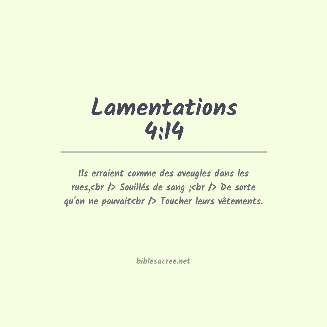 Lamentations - 4:14