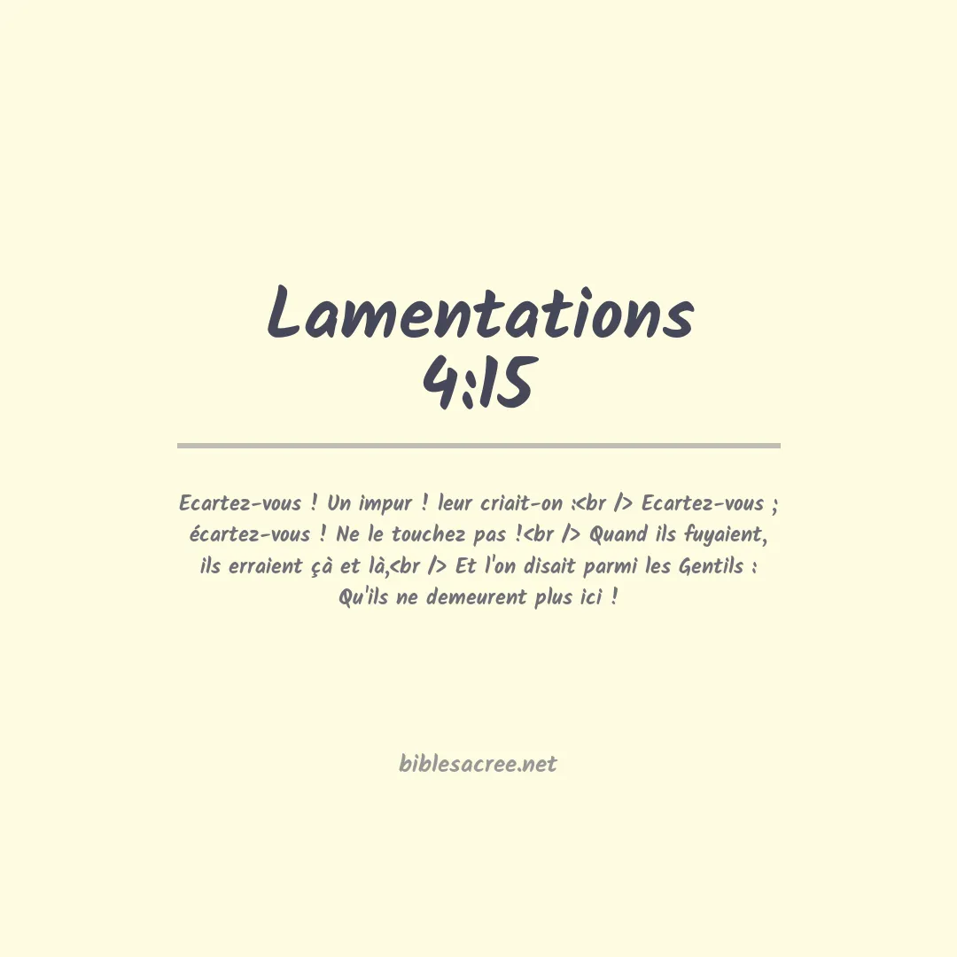 Lamentations - 4:15