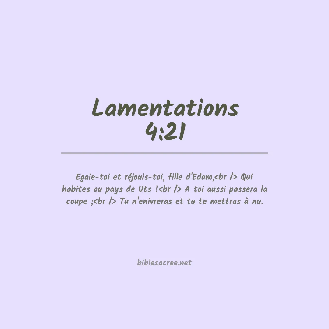 Lamentations - 4:21