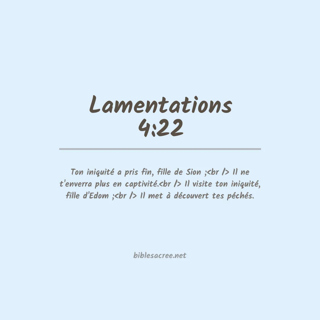 Lamentations - 4:22