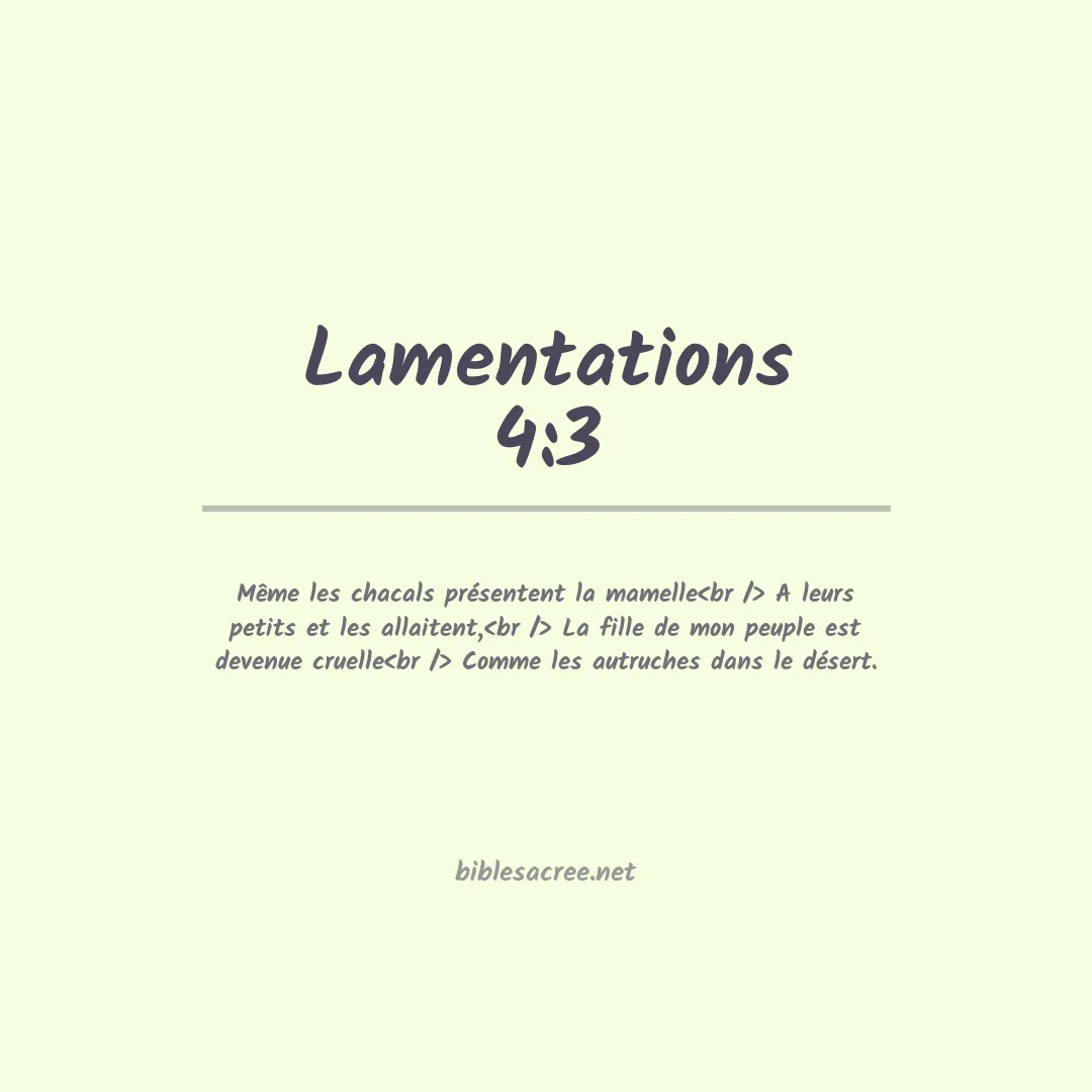 Lamentations - 4:3