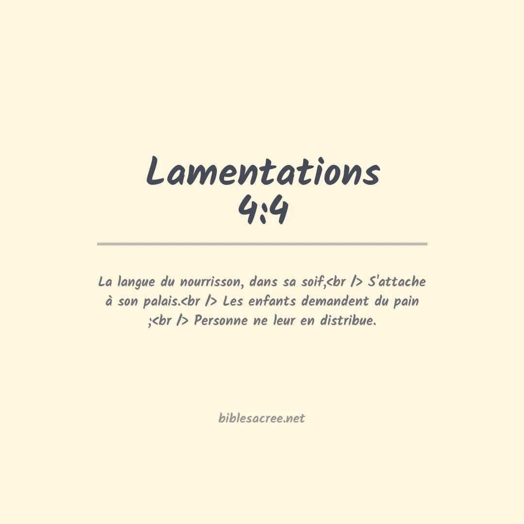 Lamentations - 4:4