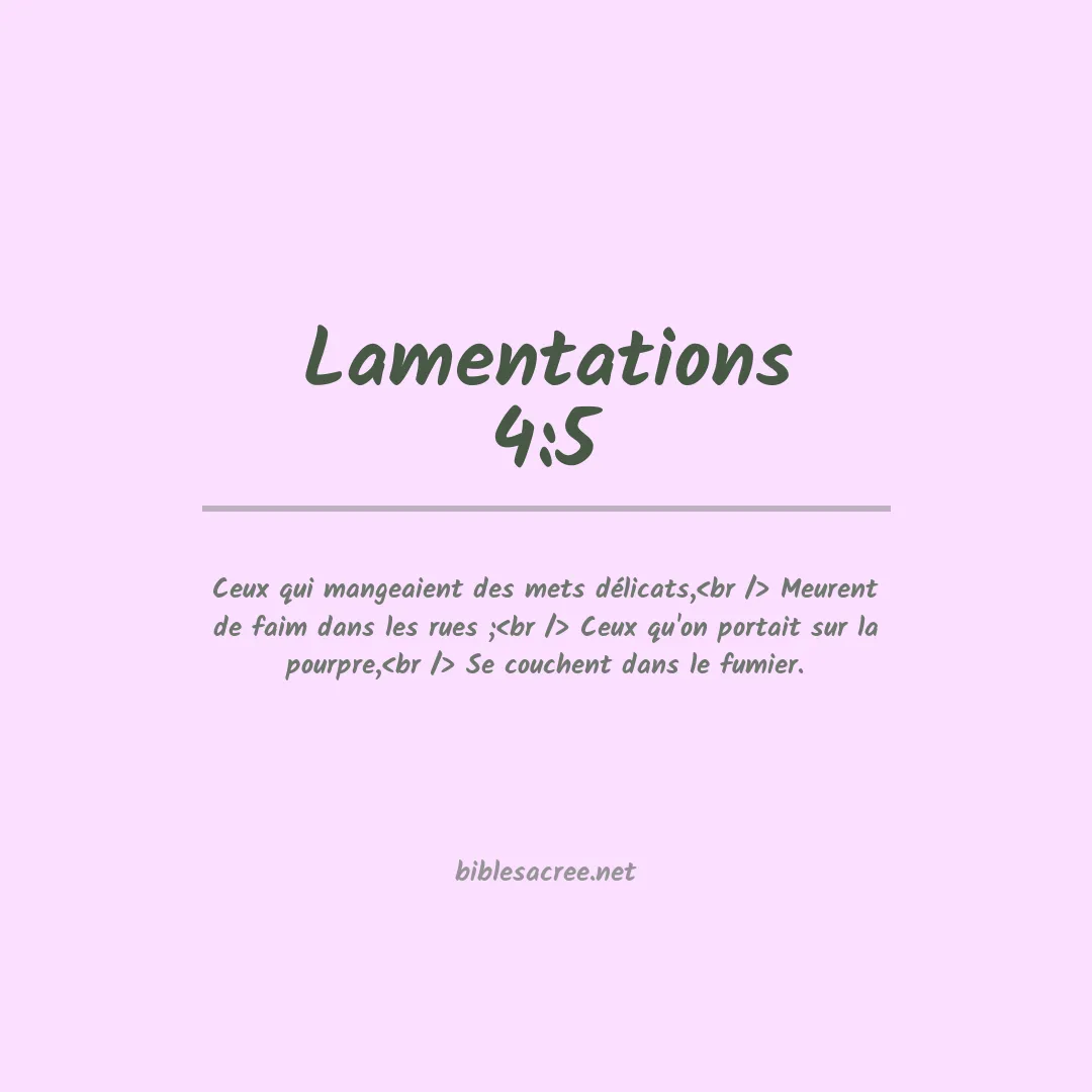 Lamentations - 4:5