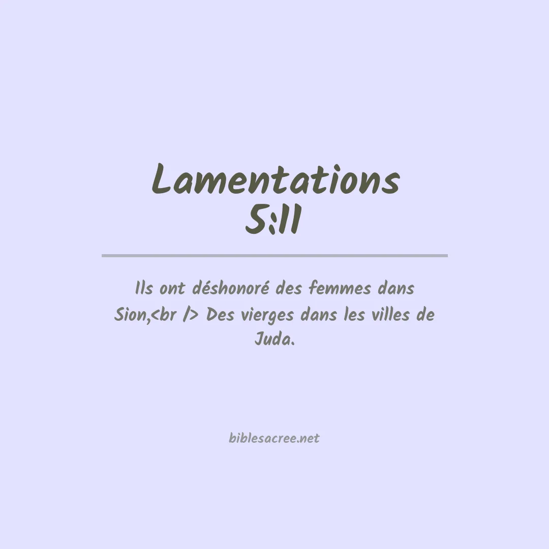 Lamentations - 5:11