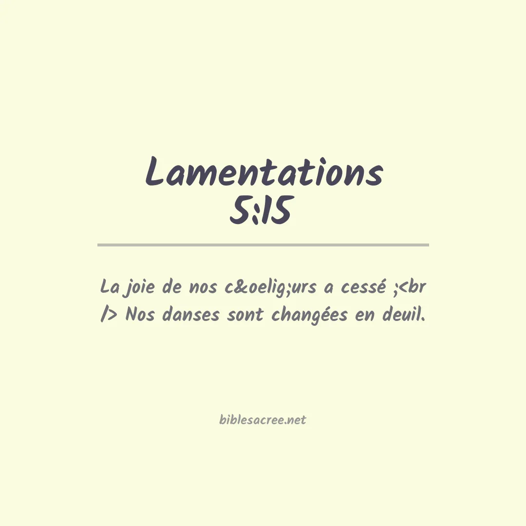 Lamentations - 5:15