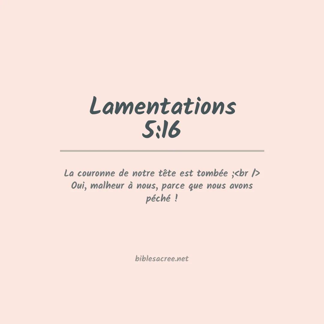 Lamentations - 5:16
