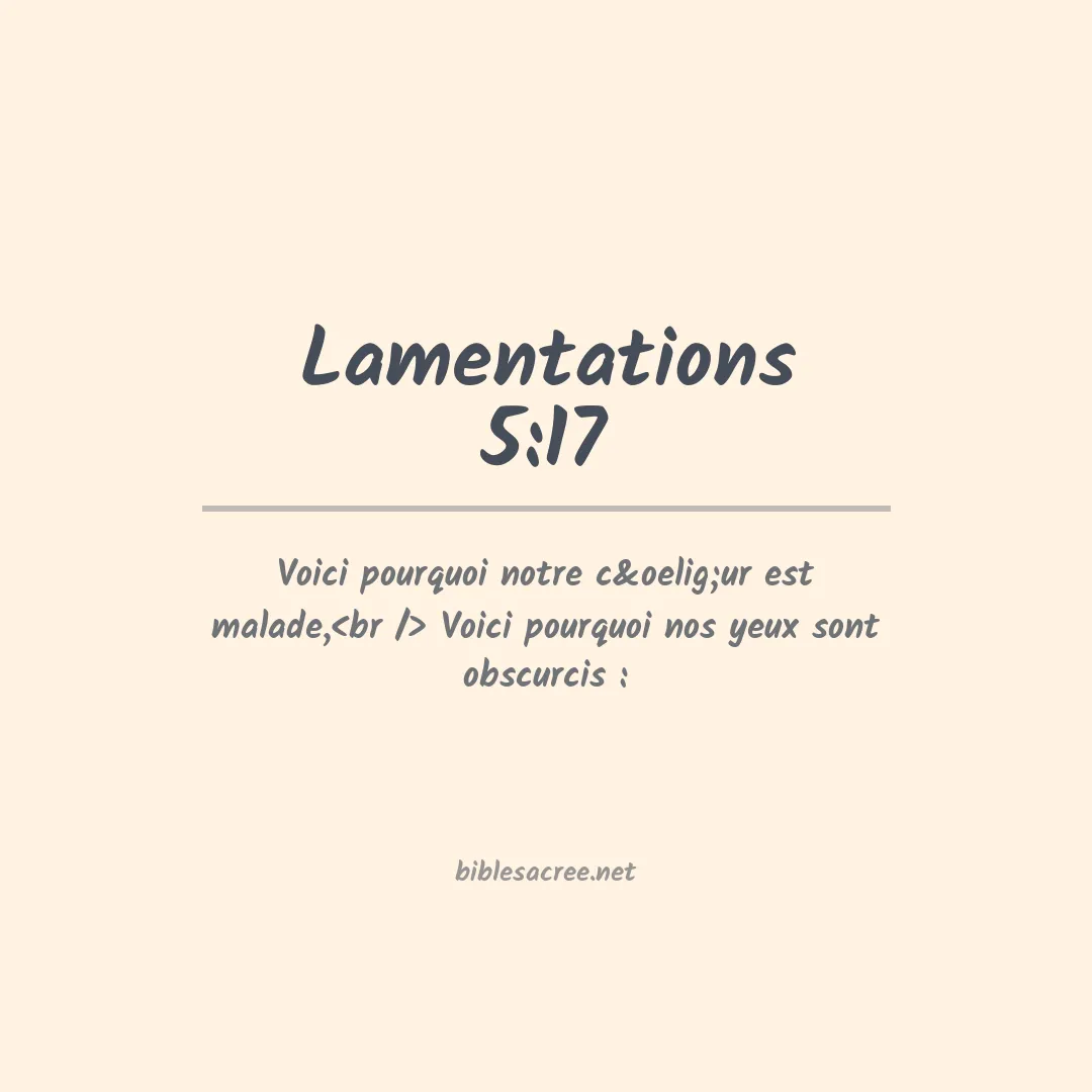 Lamentations - 5:17