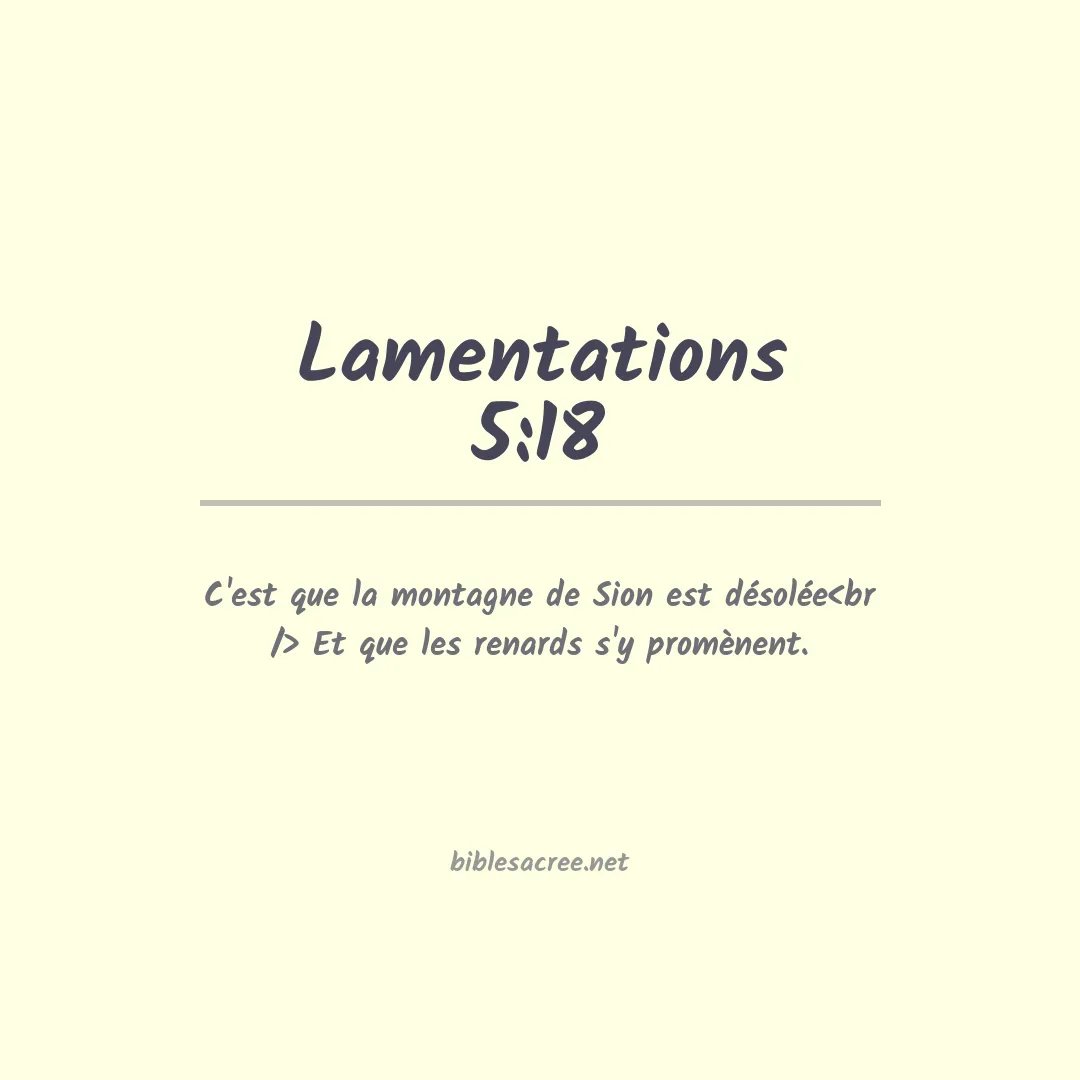Lamentations - 5:18