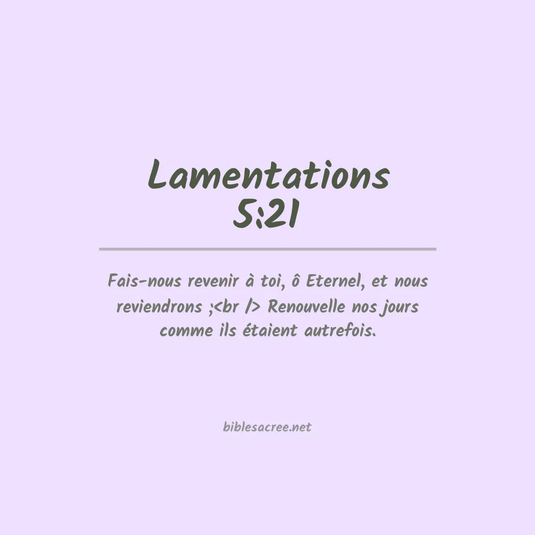 Lamentations - 5:21