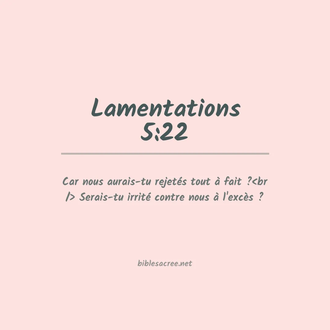 Lamentations - 5:22