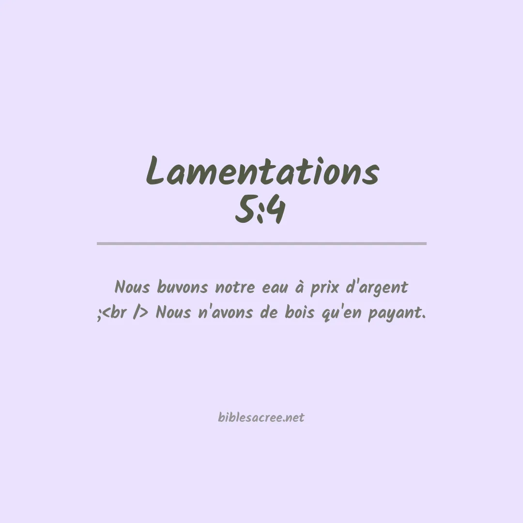 Lamentations - 5:4