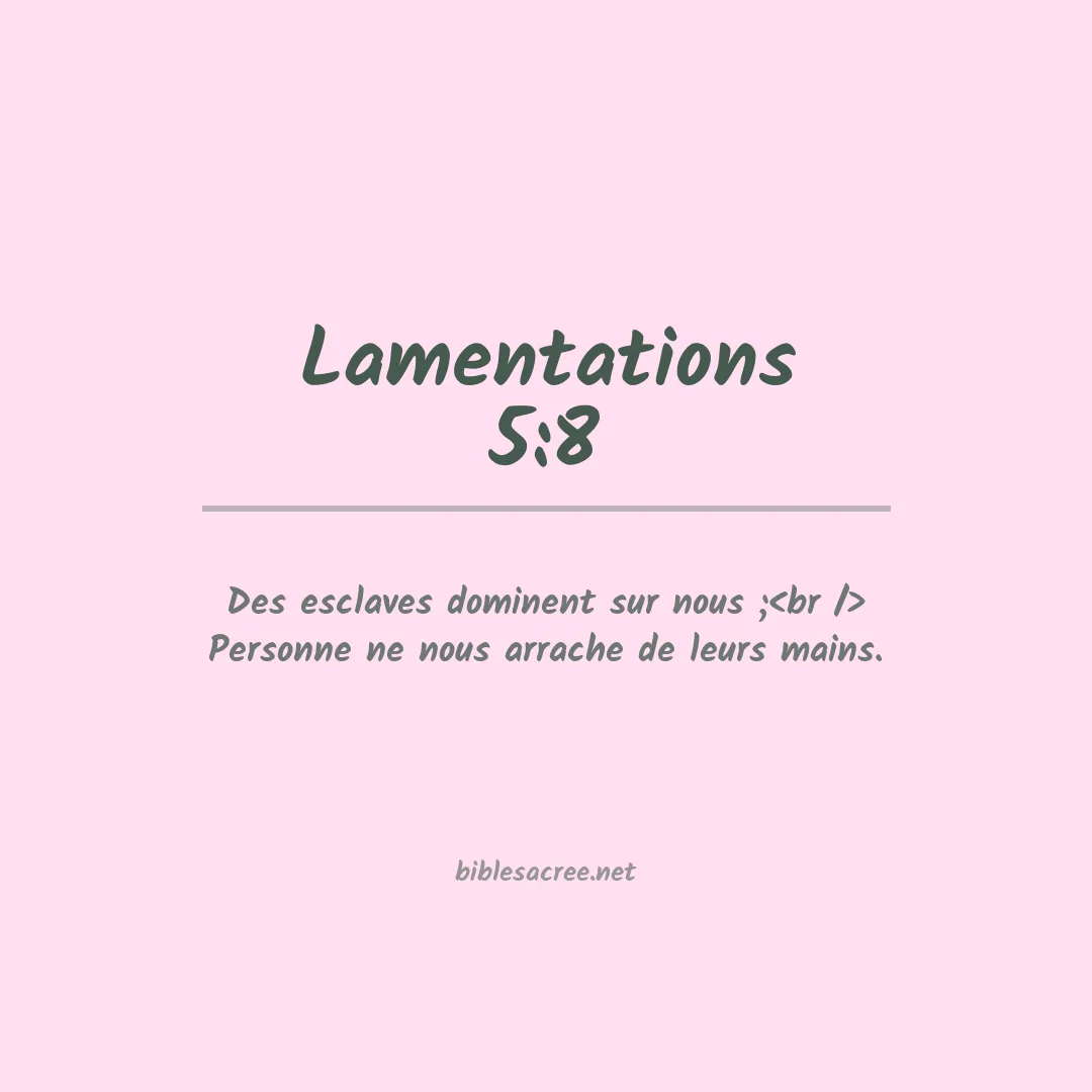 Lamentations - 5:8