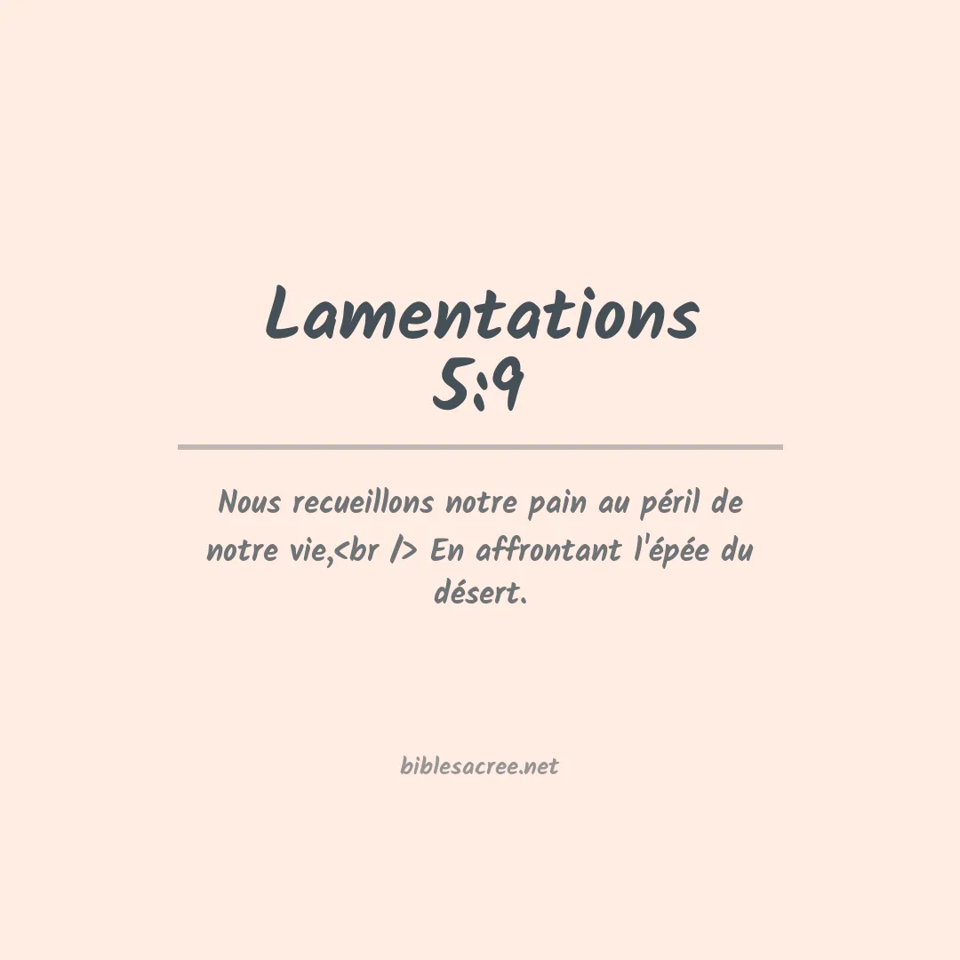 Lamentations - 5:9