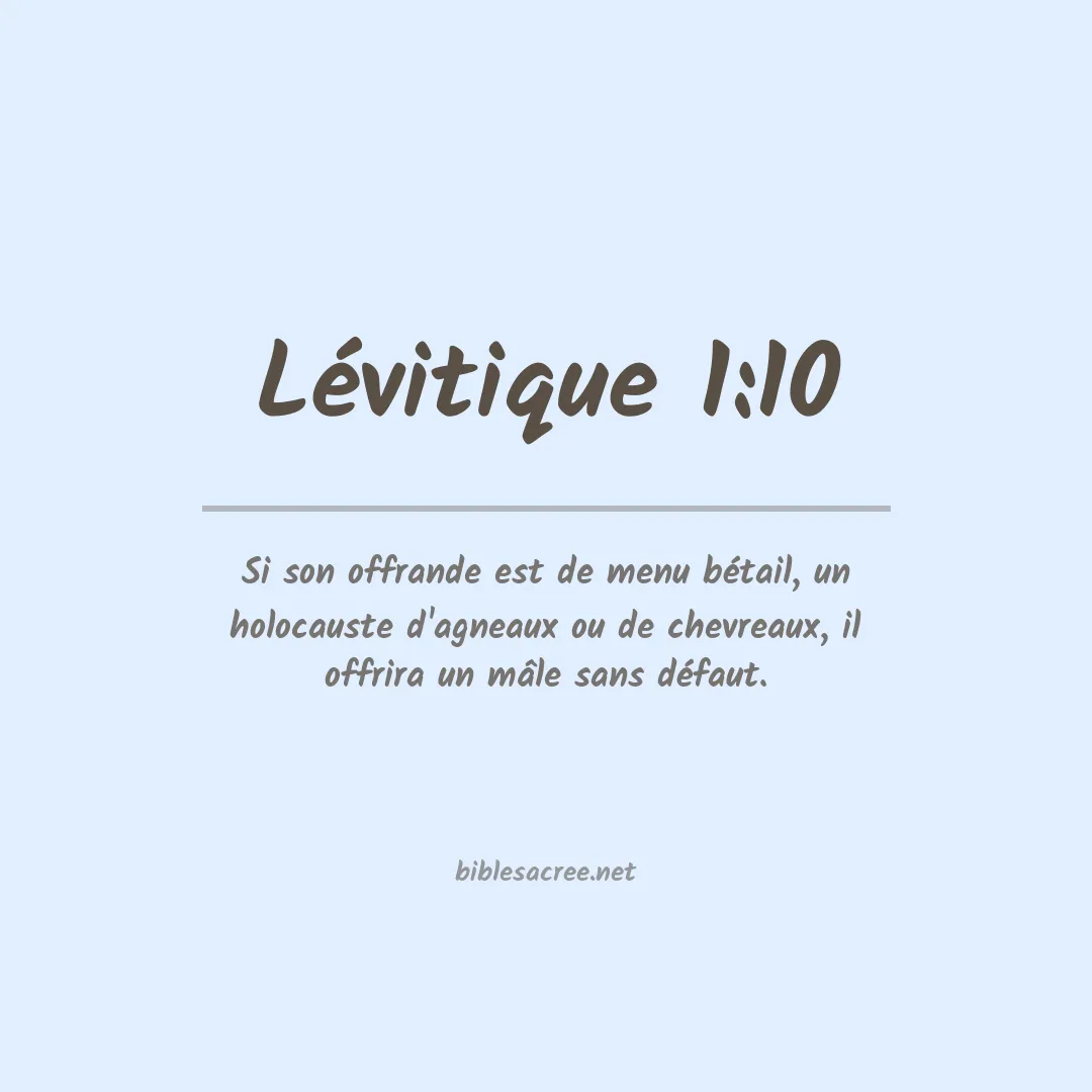 Lévitique - 1:10