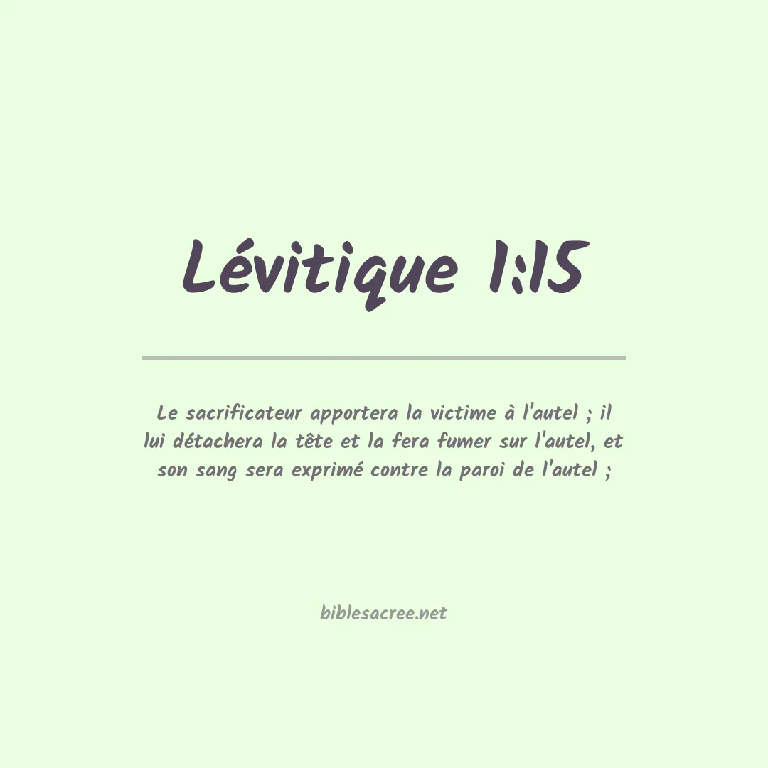 Lévitique - 1:15