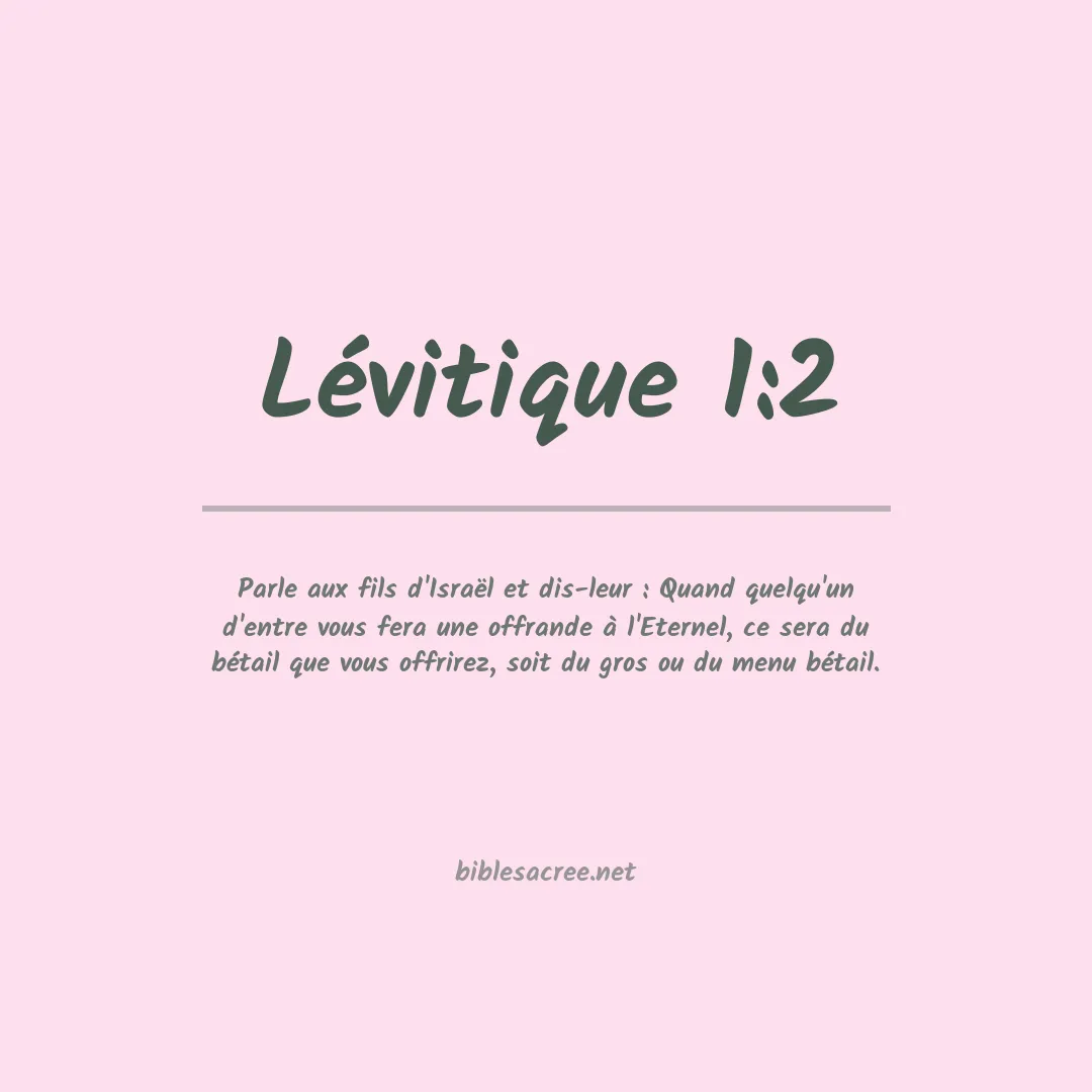 Lévitique - 1:2