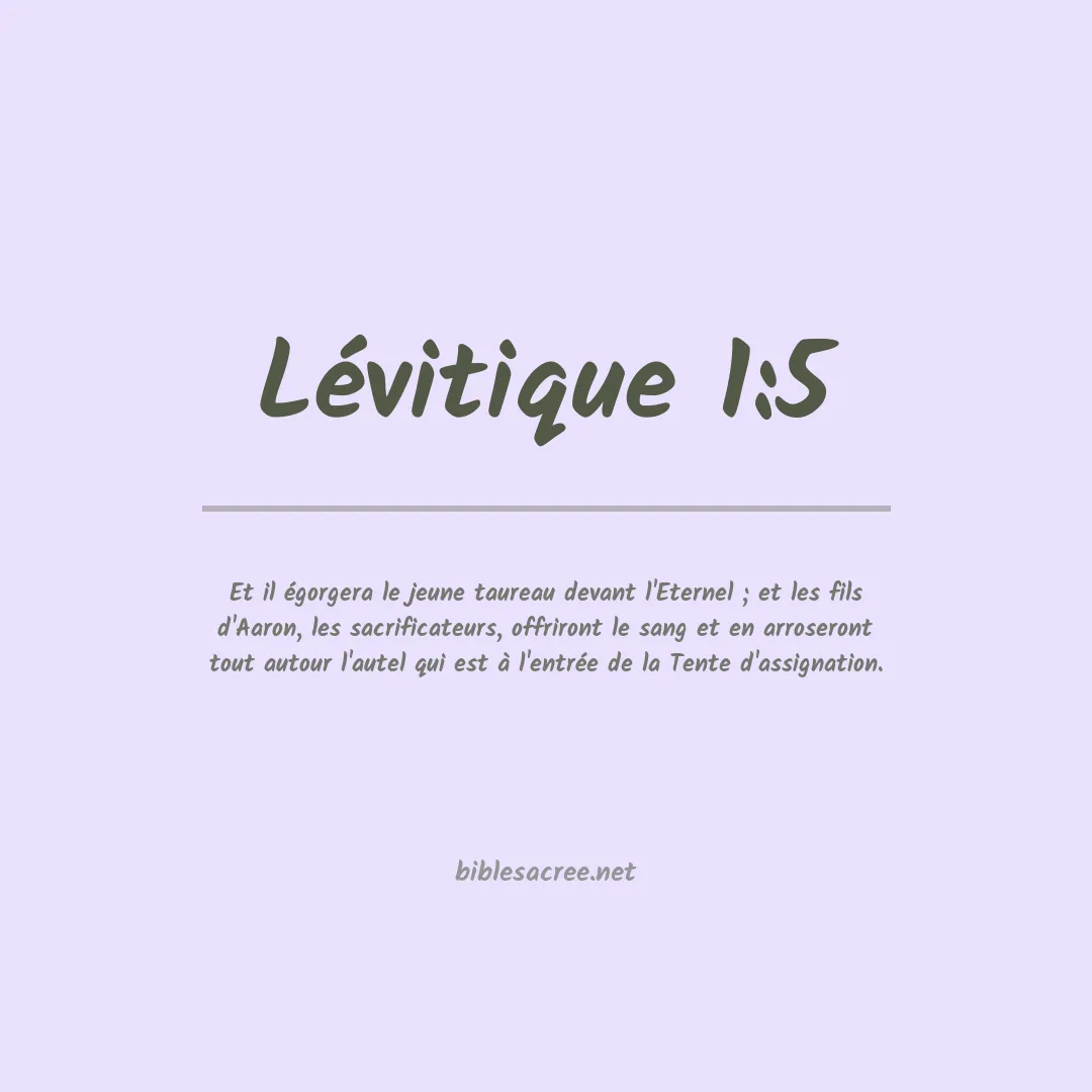 Lévitique - 1:5