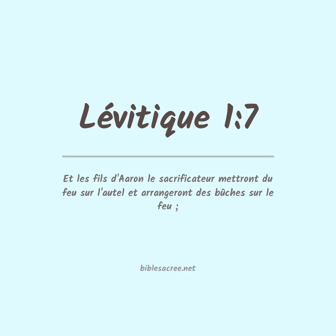 Lévitique - 1:7