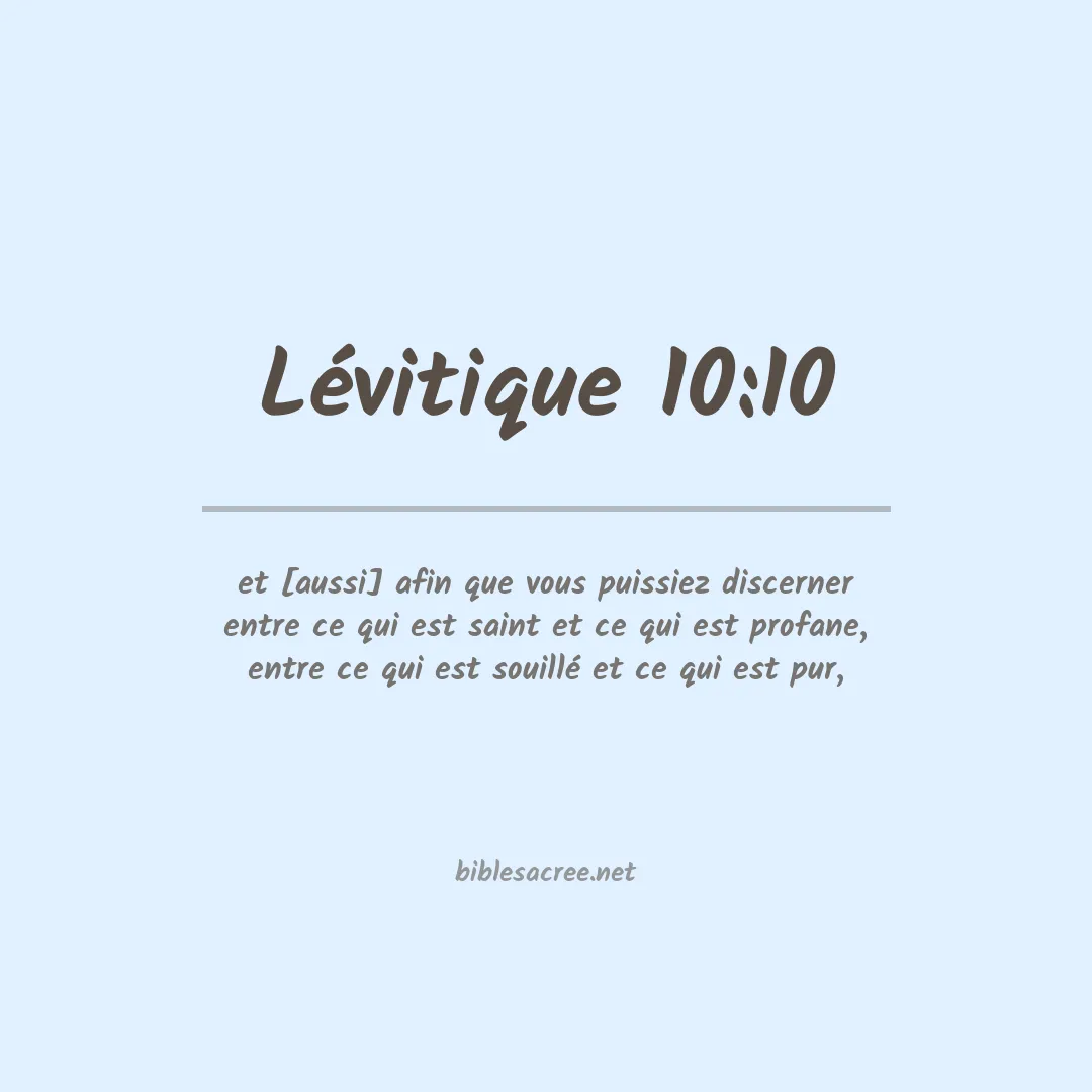 Lévitique - 10:10