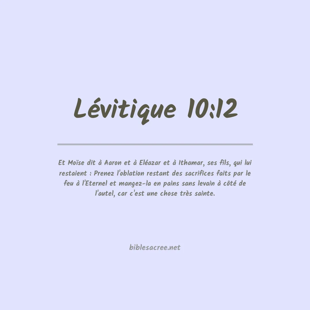 Lévitique - 10:12