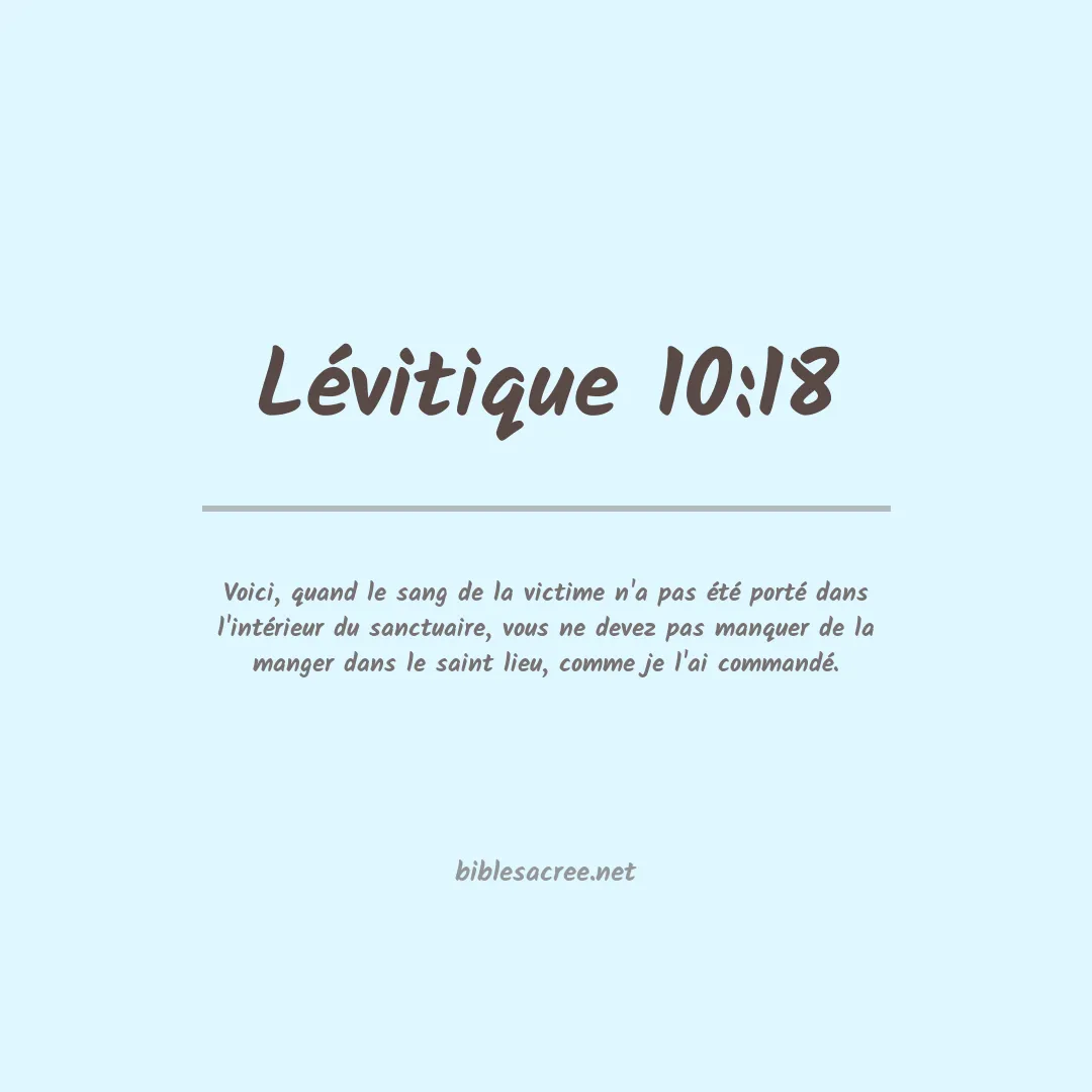 Lévitique - 10:18