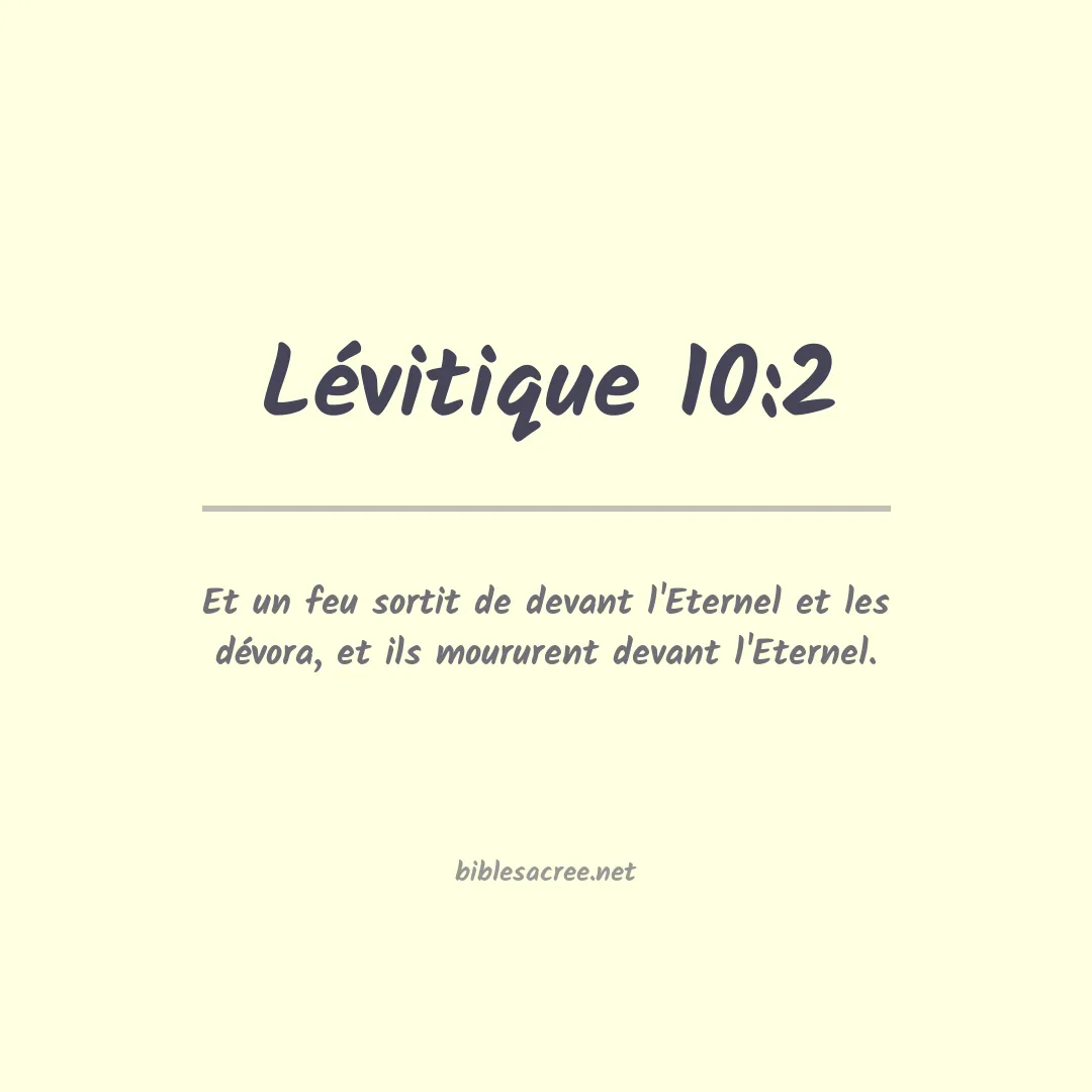 Lévitique - 10:2