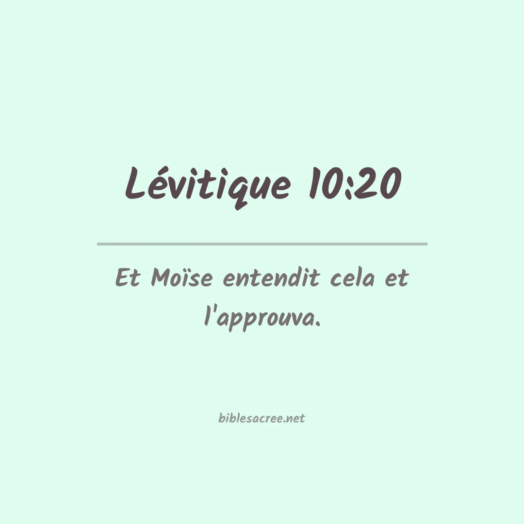 Lévitique - 10:20