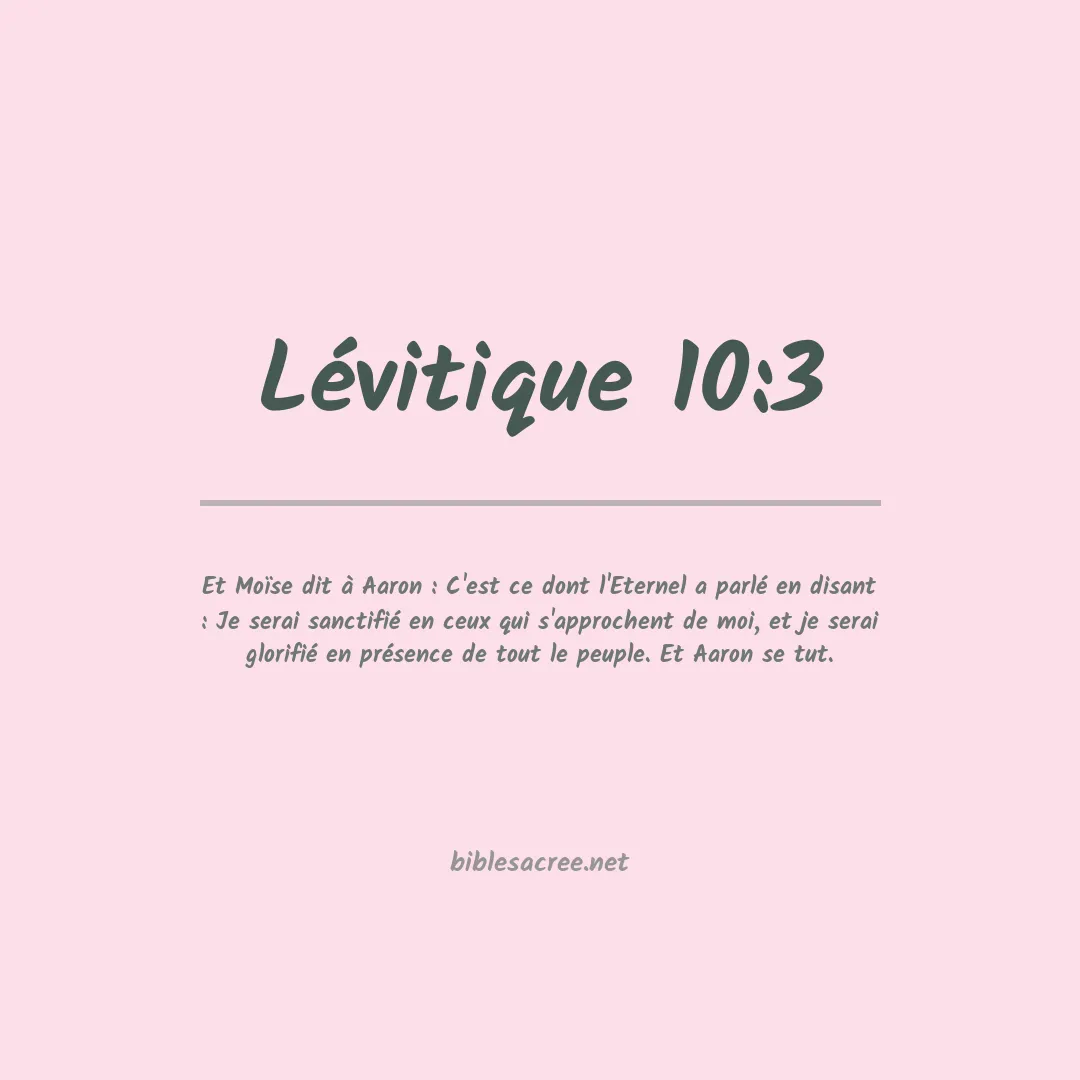 Lévitique - 10:3