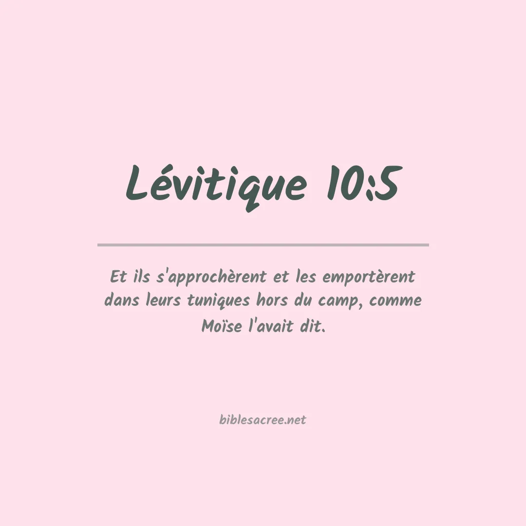 Lévitique - 10:5