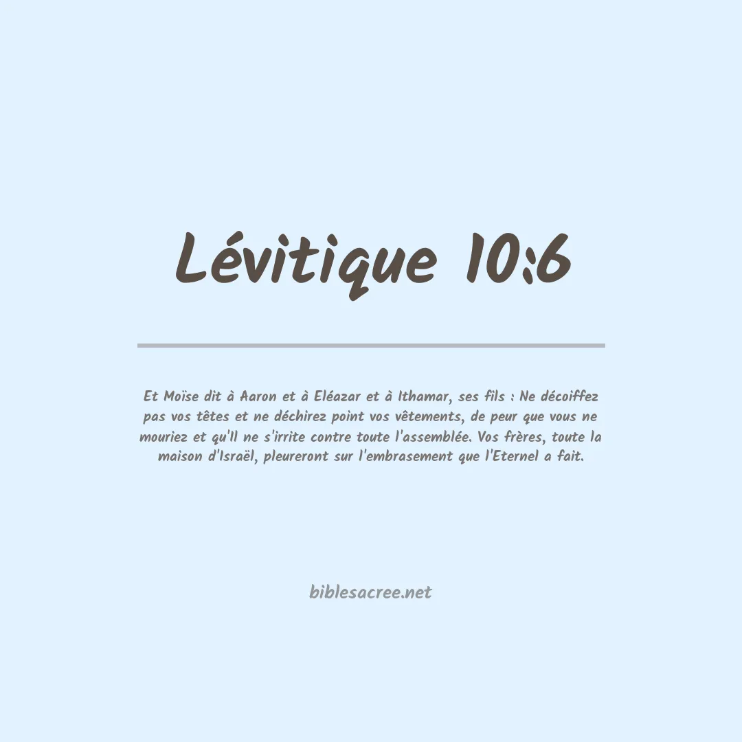 Lévitique - 10:6