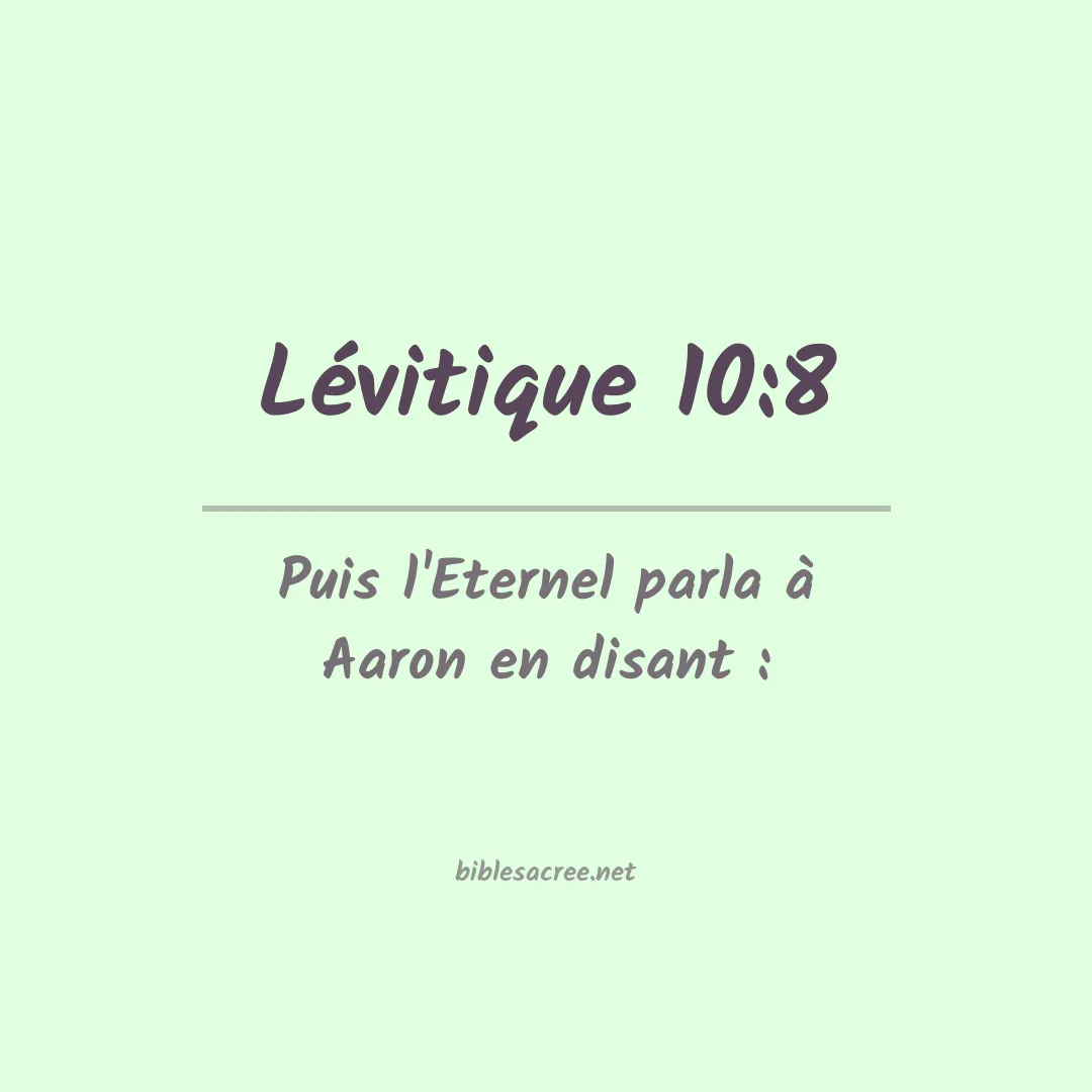 Lévitique - 10:8