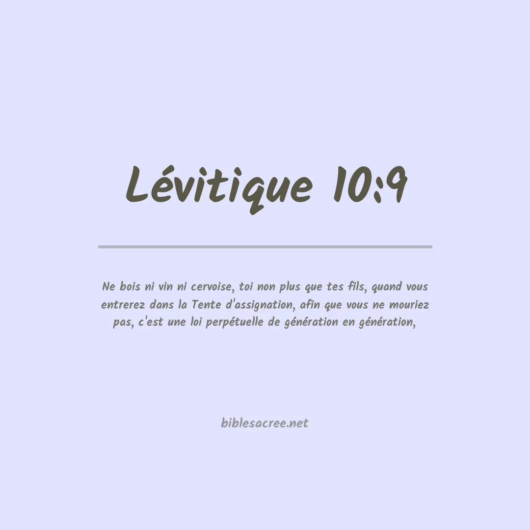 Lévitique - 10:9