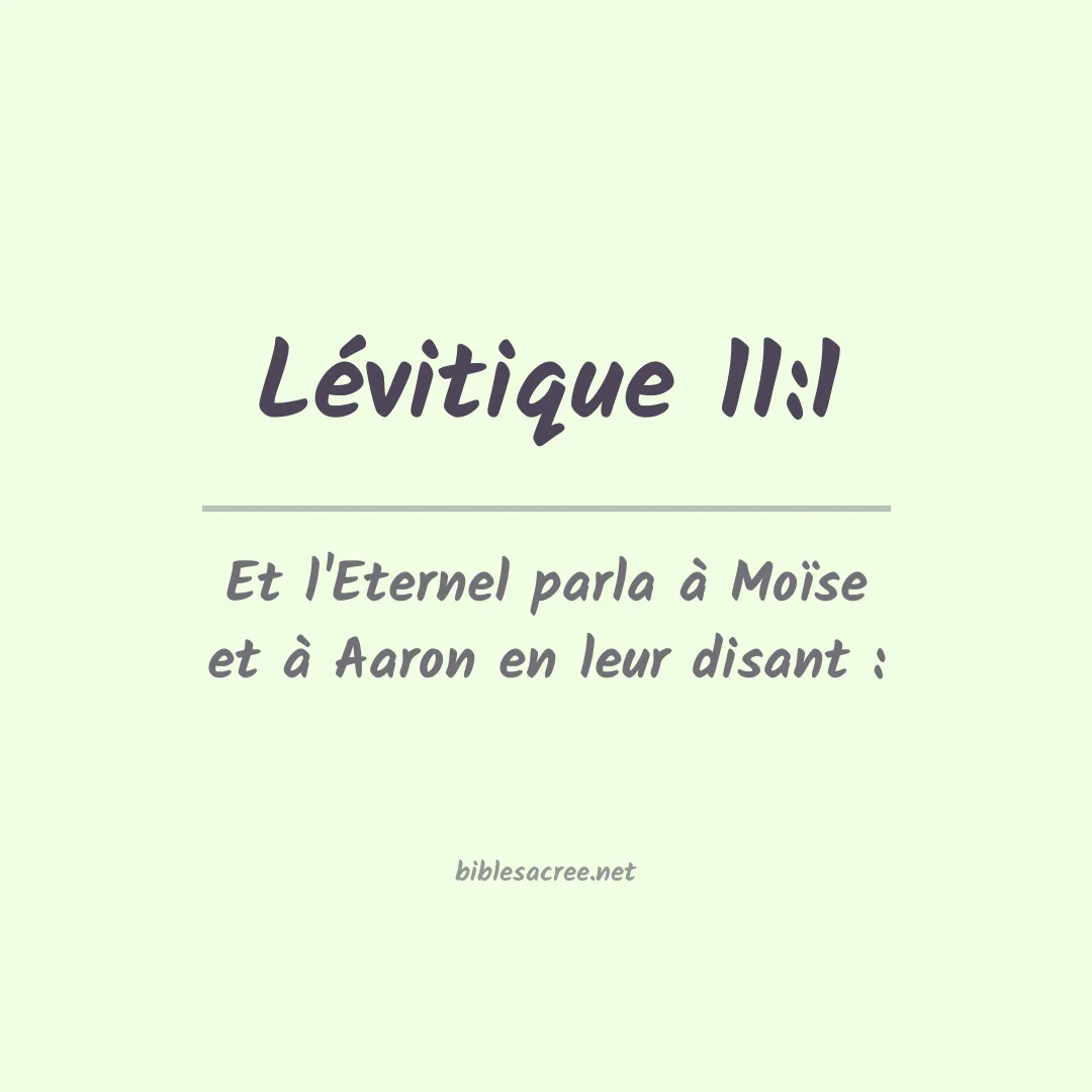 Lévitique - 11:1