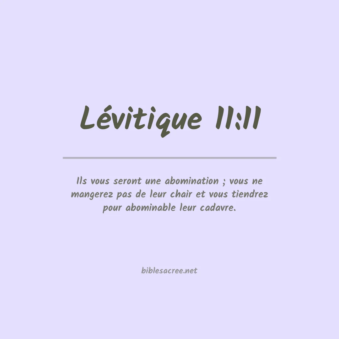 Lévitique - 11:11