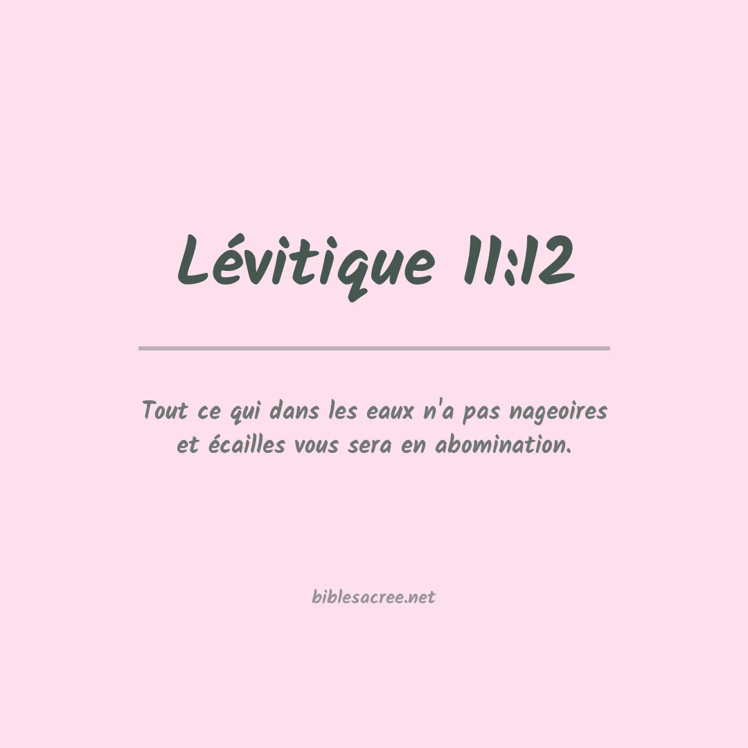 Lévitique - 11:12