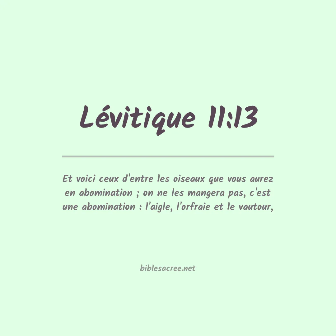 Lévitique - 11:13