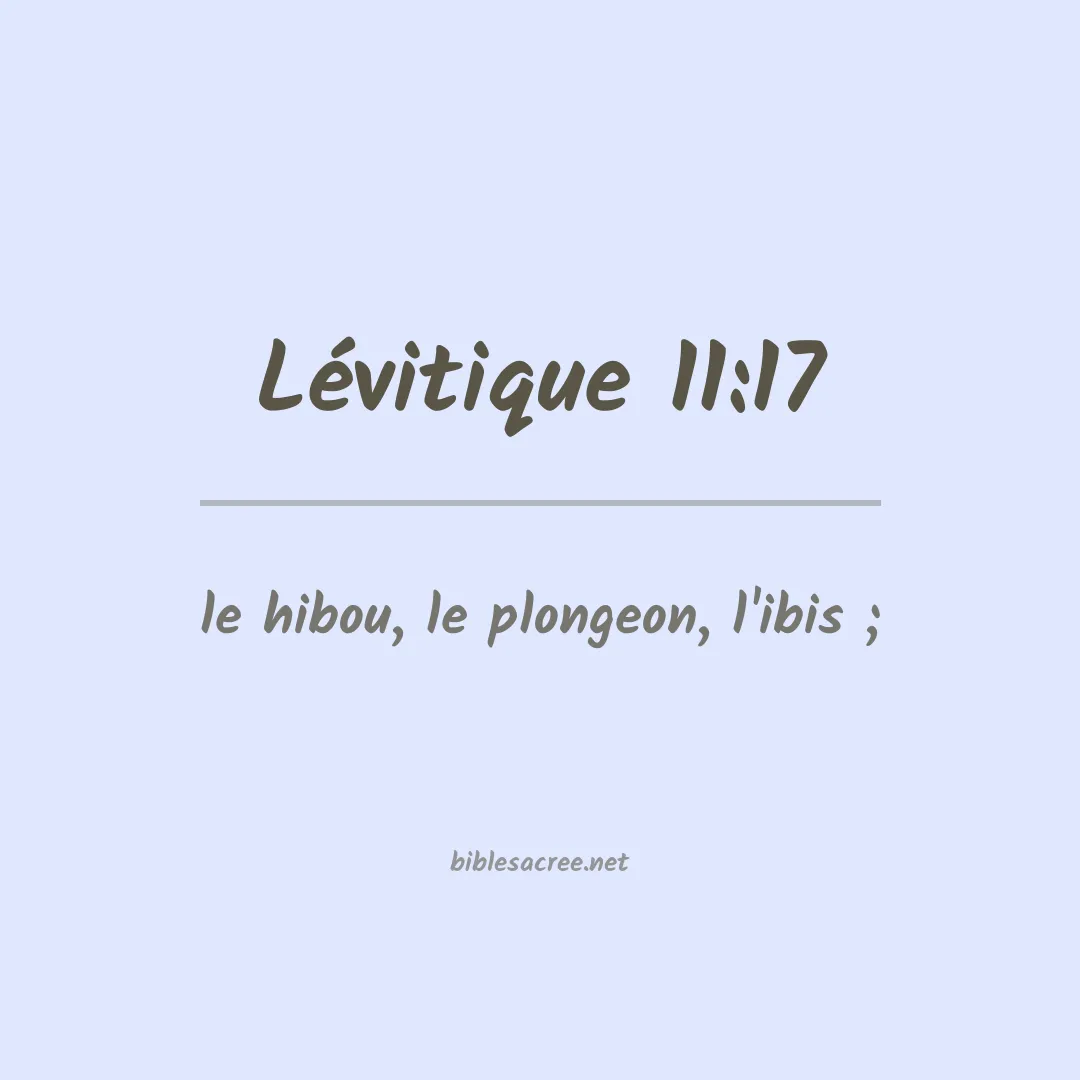 Lévitique - 11:17