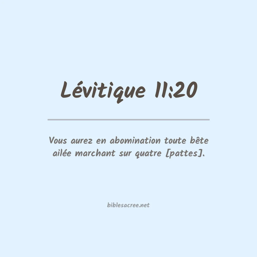 Lévitique - 11:20
