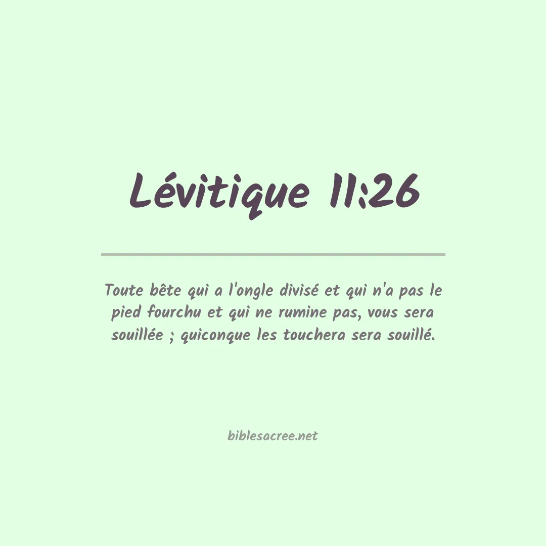 Lévitique - 11:26