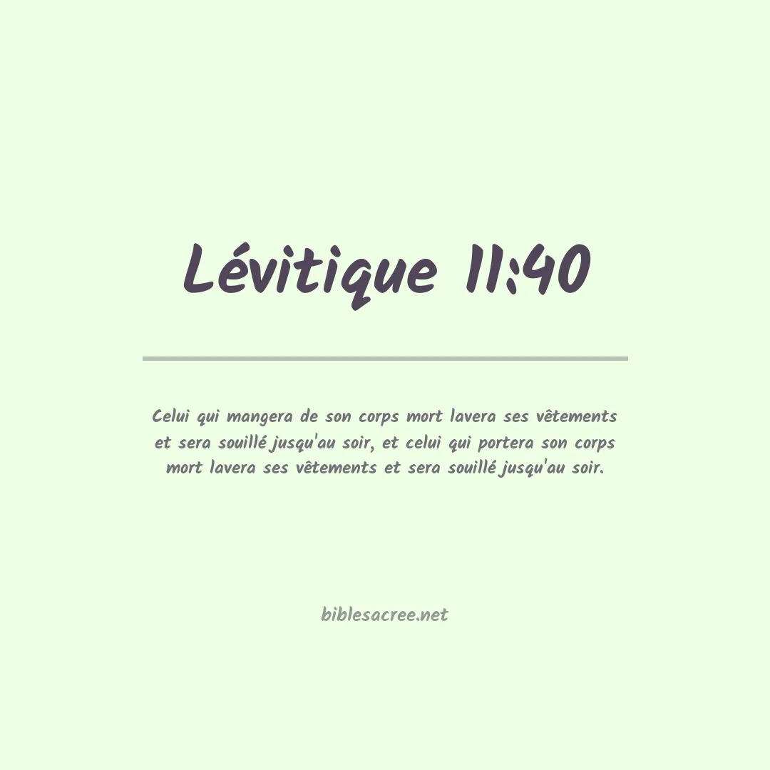 Lévitique - 11:40