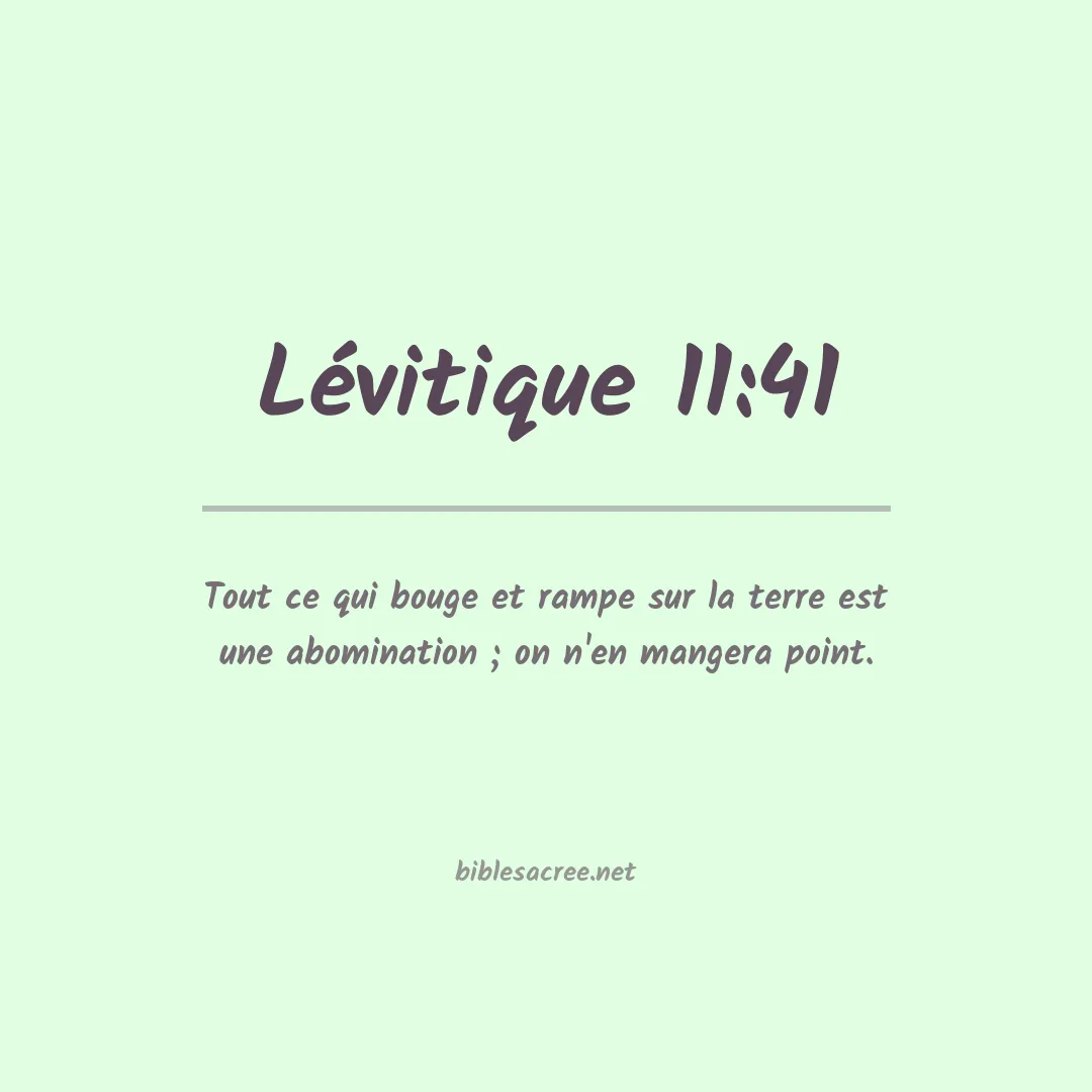Lévitique - 11:41