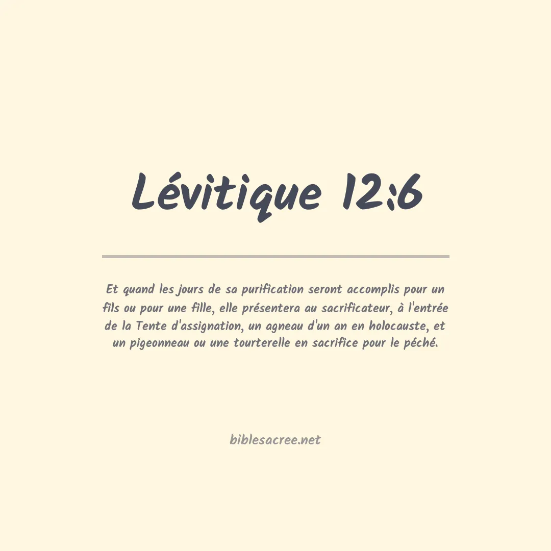 Lévitique - 12:6