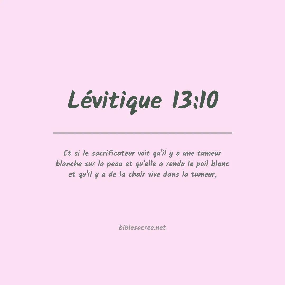 Lévitique - 13:10