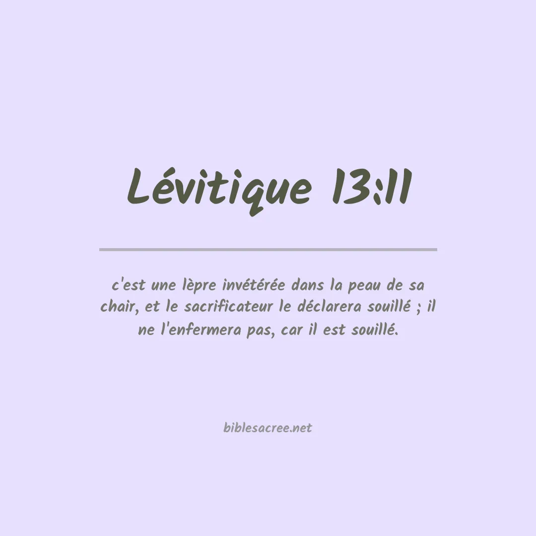 Lévitique - 13:11