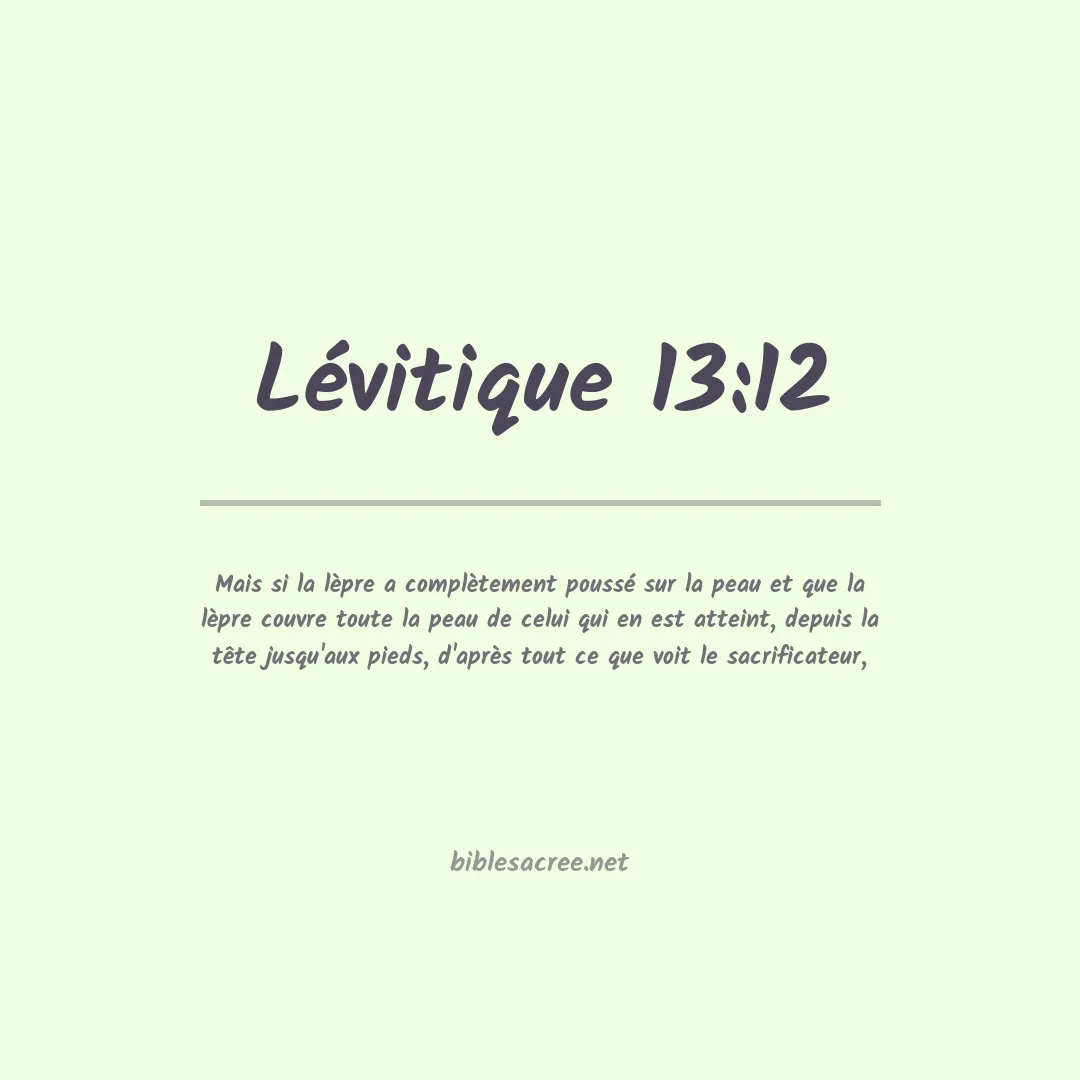 Lévitique - 13:12