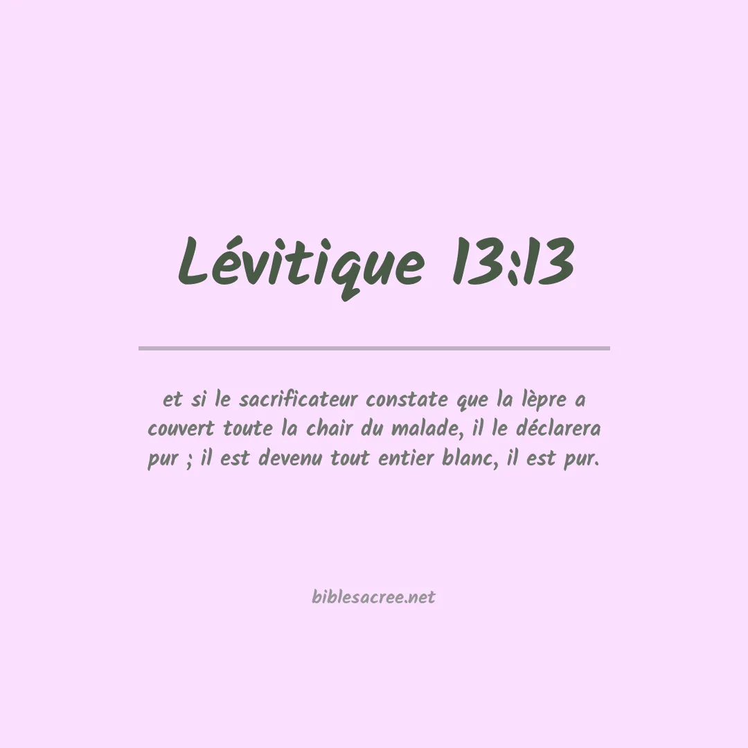 Lévitique - 13:13