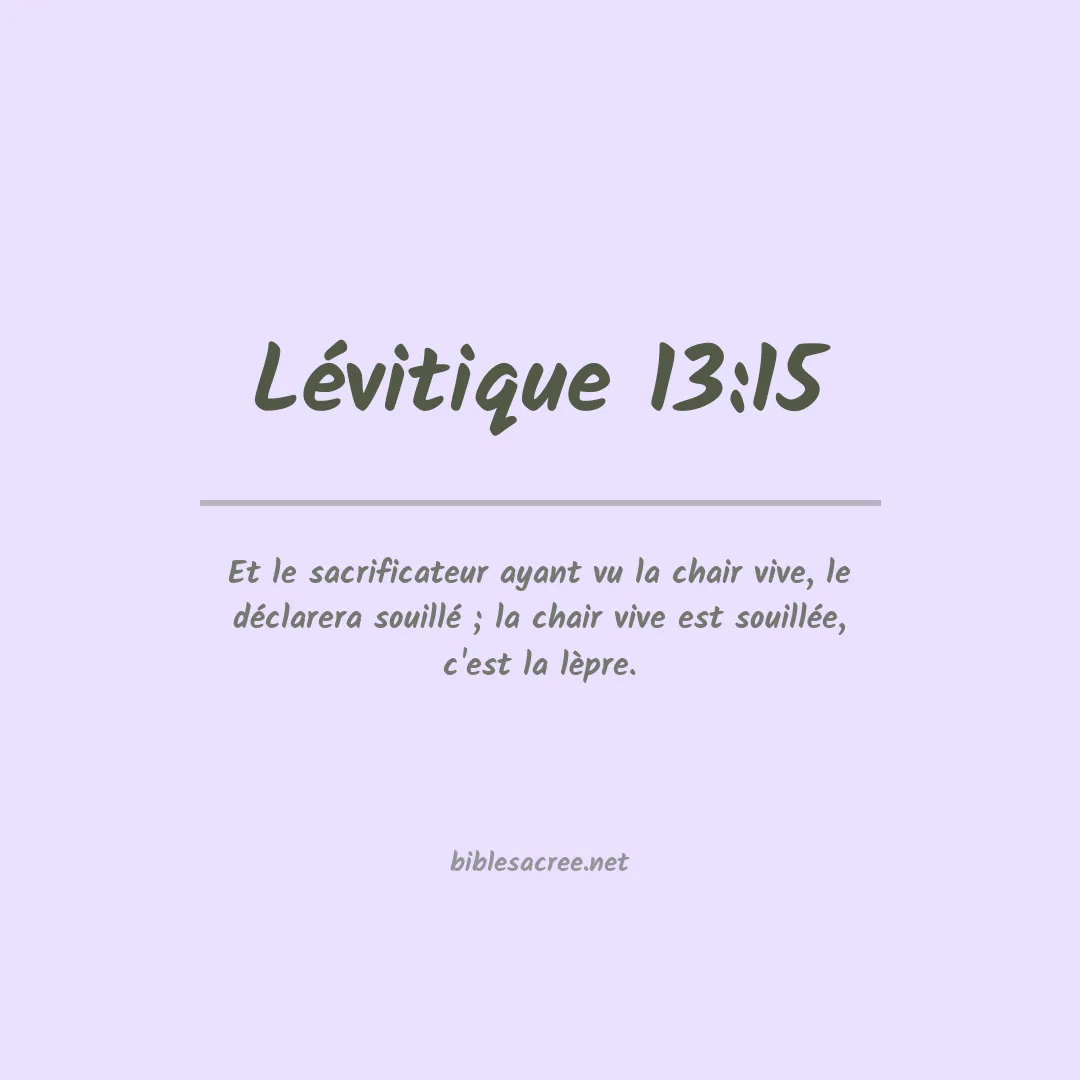 Lévitique - 13:15