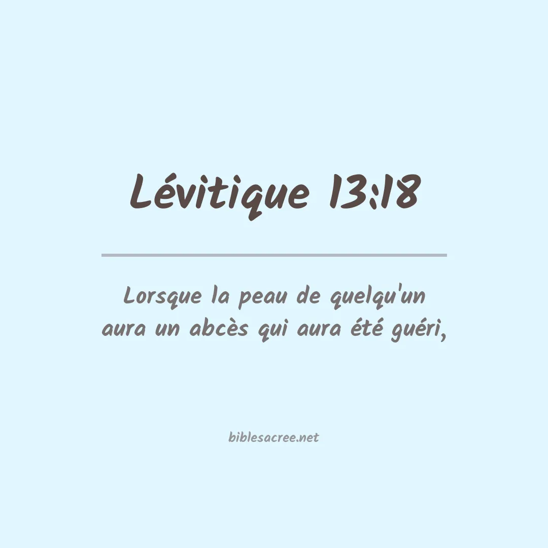 Lévitique - 13:18