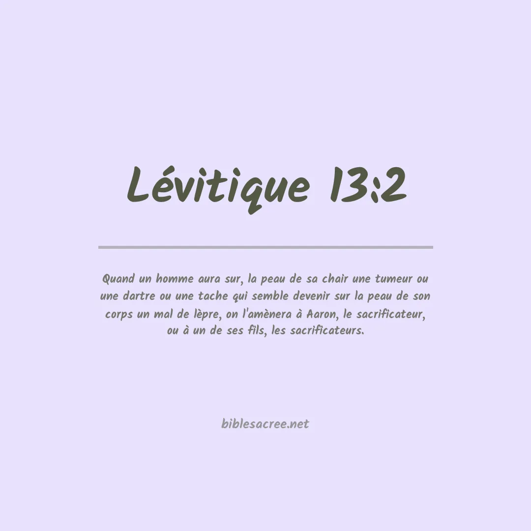 Lévitique - 13:2