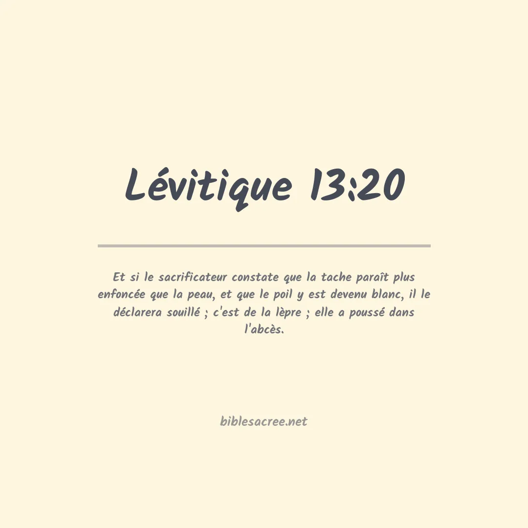 Lévitique - 13:20